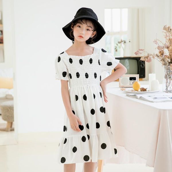 big girl cotton dress 2020 new summer vintage polka dot ruffle black white princess dresses school kids chilren outwears 4-16t, Red;yellow
big girl cotton dress 2020 new summer vintage polka dot ruffle black white princess dresses school kids chilren outwears 4-16t, Red;yellow