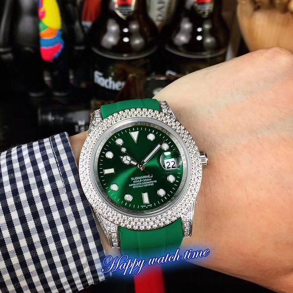 high version 116610lv-97200 green date dial silver diamond bezel automatic mechanical movement mens watch rubber strap luxry sport watches, Slivery;brown
high version 116610lv-97200 green date dial silver diamond bezel automatic mechanical movement mens watch rubber strap luxry sport watches, Slivery;brown