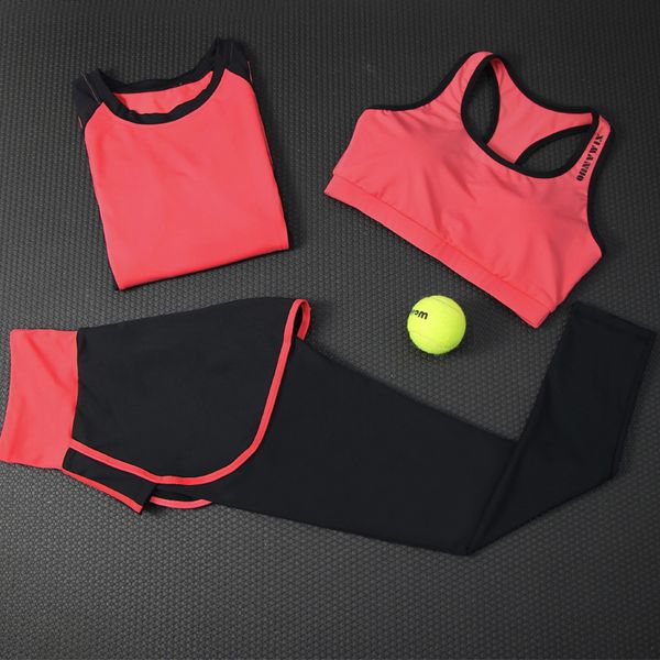 2018 new women yoga set long sleeve shirt&pants&bra 3 pieces fitness breathable gym clothing outdoor exercise spandex sport suit, White;red
2018 new women yoga set long sleeve shirt&pants&bra 3 pieces fitness breathable gym clothing outdoor exercise spandex sport suit, White;red