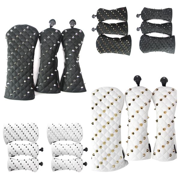 3pcs/lot rivets golf driver headcover #1 #3 #5 attractive strong pu leather golf fairway woods head covers 2 colors
3pcs/lot rivets golf driver headcover #1 #3 #5 attractive strong pu leather golf fairway woods head covers 2 colors