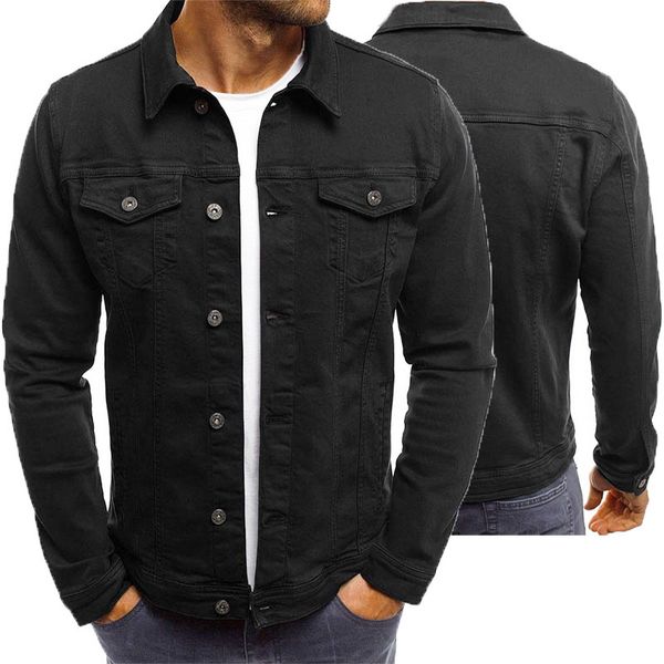 men denim jacket fashion jeans jackets slim casual streetwear vintage men jean clothing, Black;brown
men denim jacket fashion jeans jackets slim casual streetwear vintage men jean clothing, Black;brown