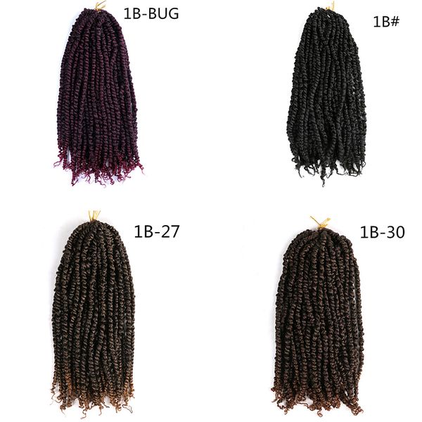 18 inch pre passion twists hair synthetic crotchet hair extensions 11 strands/pc pre looped ombre crochet braids nubian twist 80g/pc, Black
18 inch pre passion twists hair synthetic crotchet hair extensions 11 strands/pc pre looped ombre crochet braids nubian twist 80g/pc, Black