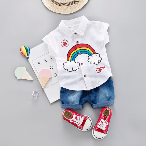 toddler boy shirt clothes summer set outfit 2019 new cute rainbow children clothing short sleeve shirt boys suit, White
toddler boy shirt clothes summer set outfit 2019 new cute rainbow children clothing short sleeve shirt boys suit, White