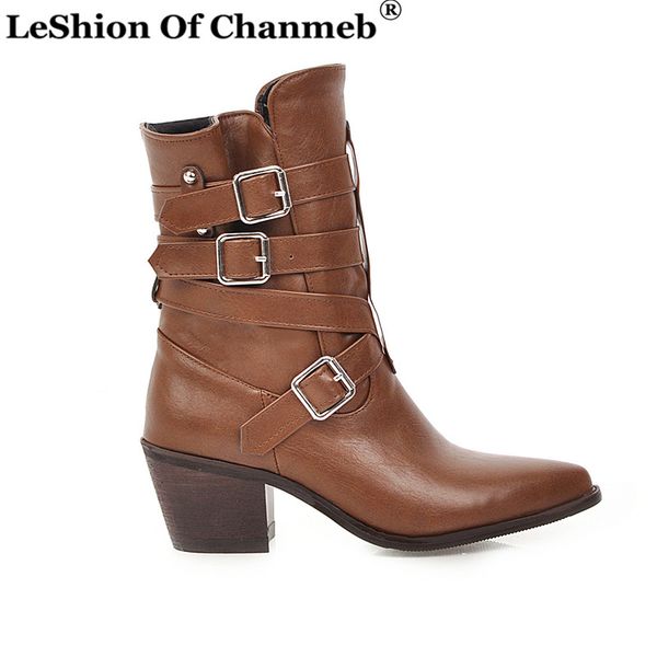 cross strap street punk buckled western boots woman bigger size 48 pointed toe block heels pu leather combat boots autumn winter, Black
cross strap street punk buckled western boots woman bigger size 48 pointed toe block heels pu leather combat boots autumn winter, Black