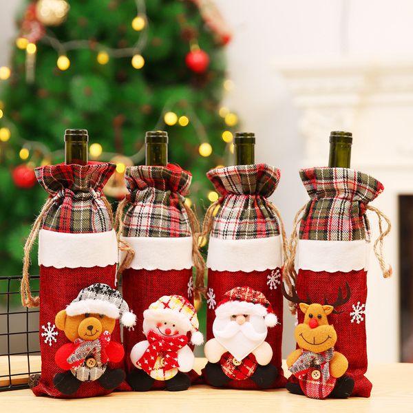 2019 new santa claus red wine bottle cover christmas gift bag champagne wine covers l restaurant party decoration 13*32cm
2019 new santa claus red wine bottle cover christmas gift bag champagne wine covers l restaurant party decoration 13*32cm