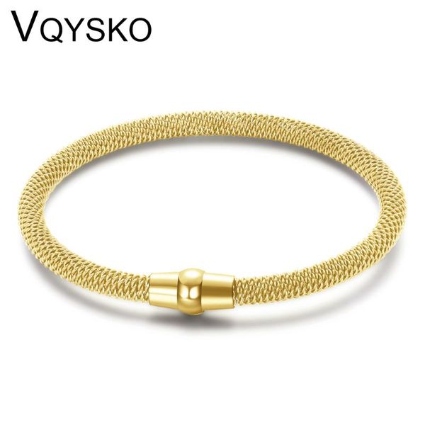 chain bracelet bangles with magnet clasp five color stainless steel cable mesh bracelet for men or women, Black
chain bracelet bangles with magnet clasp five color stainless steel cable mesh bracelet for men or women, Black