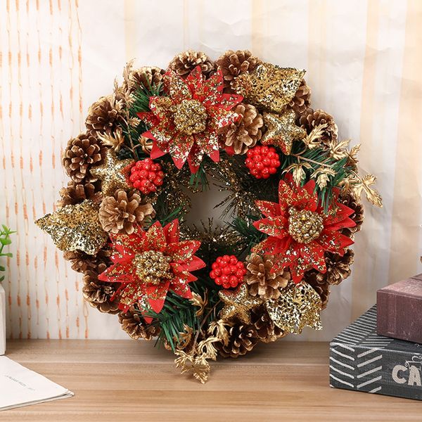 christmas wreath artificial flowers berry pine cone handmade christmas tree door hanging wreath new year decoration
christmas wreath artificial flowers berry pine cone handmade christmas tree door hanging wreath new year decoration