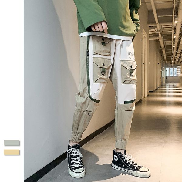 men cargo pants 2020 multi pockets hip hop harem pants joggers long zipper streetwear sweatpants harajuku track trousers, Black
men cargo pants 2020 multi pockets hip hop harem pants joggers long zipper streetwear sweatpants harajuku track trousers, Black