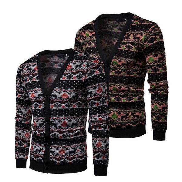 christmas men's knit cardigan long sleeve loose sweaters elk print casual knitwear autumn winter v neck button sweater coat, White;black
christmas men's knit cardigan long sleeve loose sweaters elk print casual knitwear autumn winter v neck button sweater coat, White;black