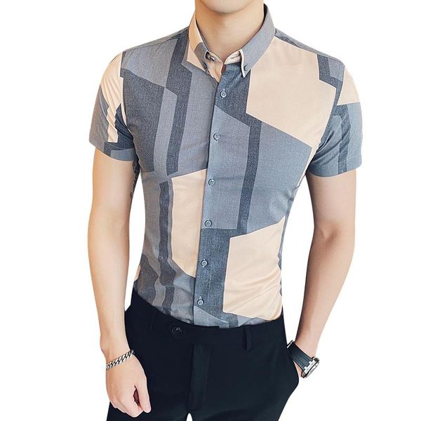 2020 summer new color-matching short-sleeved shirt men's slim wild trend personality korean casual half-sleeved flower shirt, White;black
2020 summer new color-matching short-sleeved shirt men's slim wild trend personality korean casual half-sleeved flower shirt, White;black