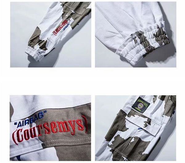 hip pop clothing fashion camouflage cargo pants male embroidery panelled pants fitness men drawstring trousers hip pop clothing, Black 
hip pop clothing fashion camouflage cargo pants male embroidery panelled pants fitness men drawstring trousers hip pop clothing, Black