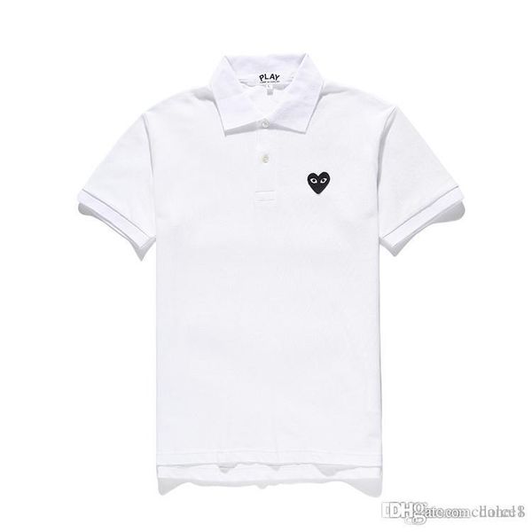 19ss comme des garcons mens 18 designer polo shirt black heart t shirts summer white tee fashion men women clothing, Blue;gray 
19ss comme des garcons mens 18 designer polo shirt black heart t shirts summer white tee fashion men women clothing, Blue;gray