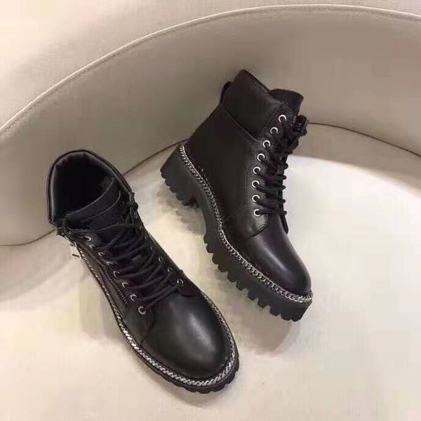 woman brand new bal genuine leather main army ankle ranger boots paris france catwalk luxury zipper chain lace-up shoes boots, Black
woman brand new bal genuine leather main army ankle ranger boots paris france catwalk luxury zipper chain lace-up shoes boots, Black