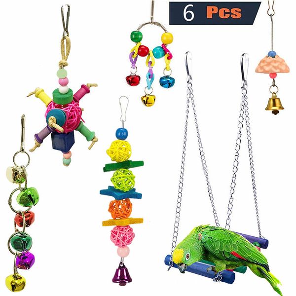 pet parrot bite toy set pet bird combination toys suspension bridge bell and rattan string birdcage accessories parrot supplies
pet parrot bite toy set pet bird combination toys suspension bridge bell and rattan string birdcage accessories parrot supplies