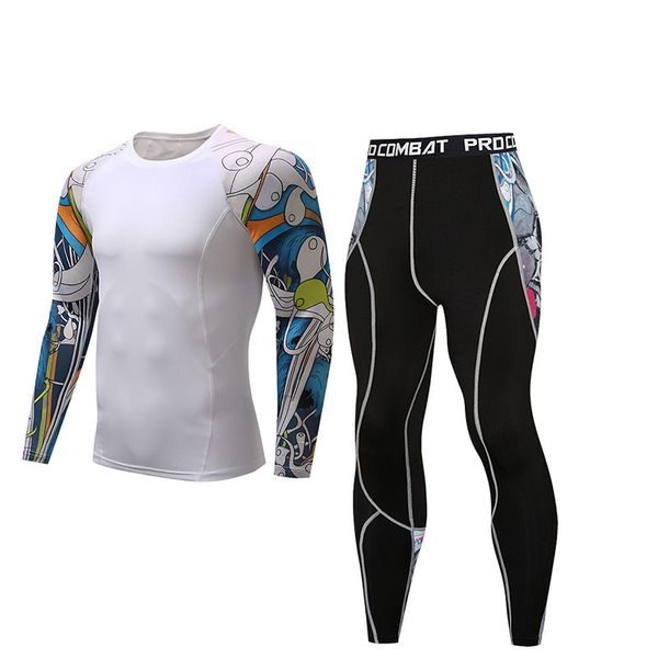mma men's fitness suit thermal underwear gym sportswear rashguard new fashion men's long sleeves ca good set, Gray
mma men's fitness suit thermal underwear gym sportswear rashguard new fashion men's long sleeves ca good set, Gray
