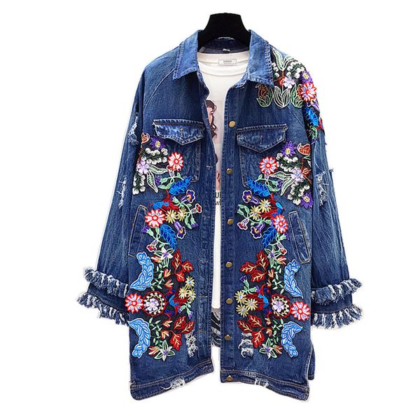 handmade sequins floral embroidery jacket denim beaded coats bomber loose wild long 3d beading sequined holes cardigan, Black;brown
handmade sequins floral embroidery jacket denim beaded coats bomber loose wild long 3d beading sequined holes cardigan, Black;brown