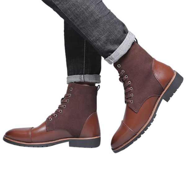 2019 autumn winter men's boots color matching pointed shoes british wind short boots motorcycle fashion#g8, Black
2019 autumn winter men's boots color matching pointed shoes british wind short boots motorcycle fashion#g8, Black