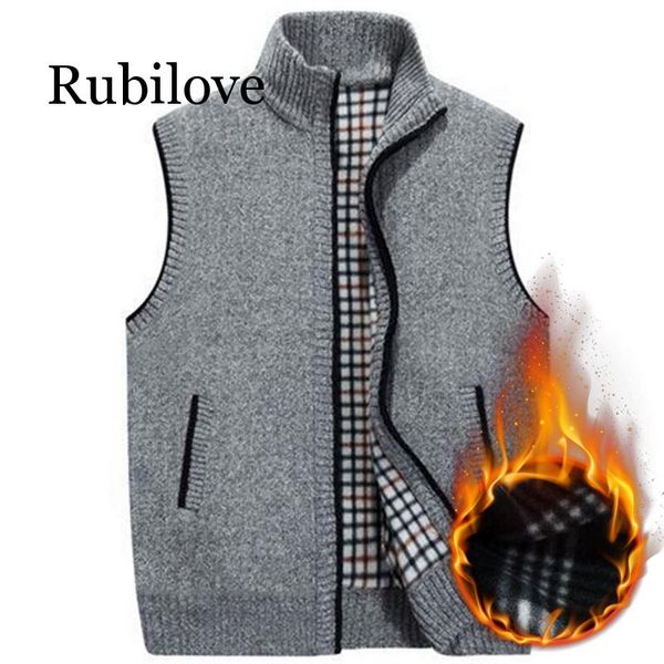rubilove 2019 men's winter wool sweater vest mens sleeveless knitted vest male jacket warm fleece sweater coat plus size men, Black;white
rubilove 2019 men's winter wool sweater vest mens sleeveless knitted vest male jacket warm fleece sweater coat plus size men, Black;white