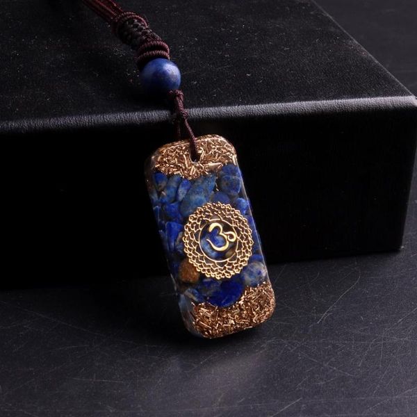 women healing meditation necklace natural stone lapis lazuli pendants necklaces orgone energy pendulum amulet for radiesthesia, Silver
women healing meditation necklace natural stone lapis lazuli pendants necklaces orgone energy pendulum amulet for radiesthesia, Silver