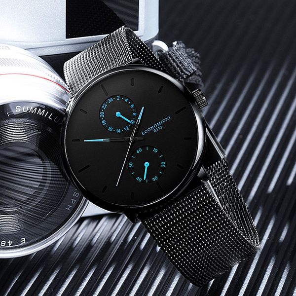 relojes hombre blue pointer quartz men watches casual trendy stainless steel mesh strap ultra thin gift business wristwatch, Slivery;brown
relojes hombre blue pointer quartz men watches casual trendy stainless steel mesh strap ultra thin gift business wristwatch, Slivery;brown
