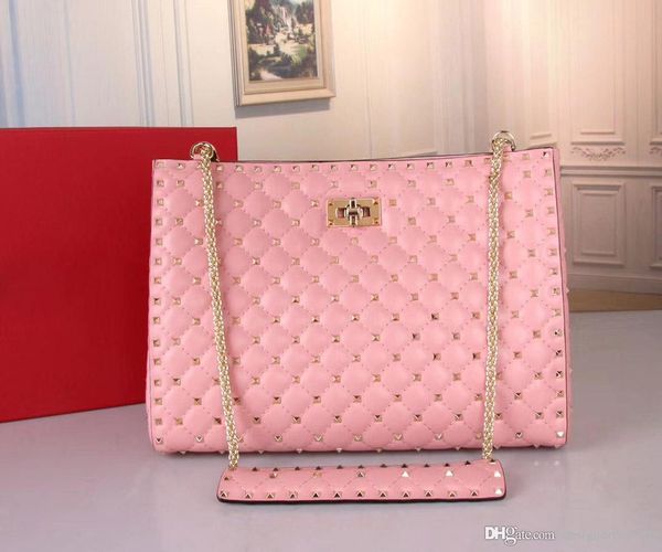 fashion designer women handbags rivet diamond lattice shopping bags genuine leather good quality handbags chain shoulder bags large bags
fashion designer women handbags rivet diamond lattice shopping bags genuine leather good quality handbags chain shoulder bags large bags