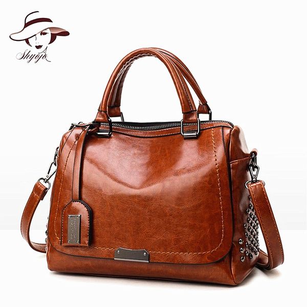 oil wax leather women handbags fashion shoulder bags rivet sequined ladies messenger bag female travel bag
oil wax leather women handbags fashion shoulder bags rivet sequined ladies messenger bag female travel bag