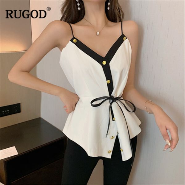 rugod 2019 new arrival women irregular spaghetti strap white and black single-breasted camis modis mujer temperament
rugod 2019 new arrival women irregular spaghetti strap white and black single-breasted camis modis mujer temperament