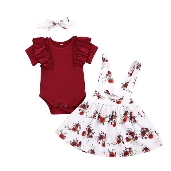 3pcs baby skirt outfits toddler baby girls knit short sleeve romper+floral strap skirt bow headband set summer clothing infant, White
3pcs baby skirt outfits toddler baby girls knit short sleeve romper+floral strap skirt bow headband set summer clothing infant, White