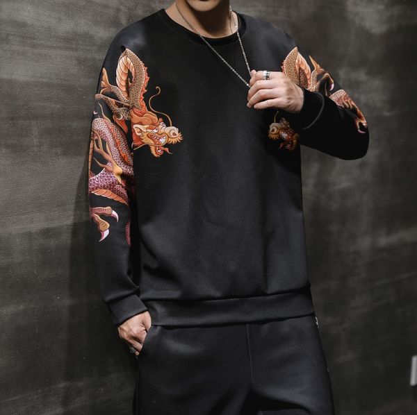 men's hoodies & sweatshirts dragon sweater men chinese style fashion hip hop streetwear sweatshirt 5xl 2021 autumn, Black
men's hoodies & sweatshirts dragon sweater men chinese style fashion hip hop streetwear sweatshirt 5xl 2021 autumn, Black