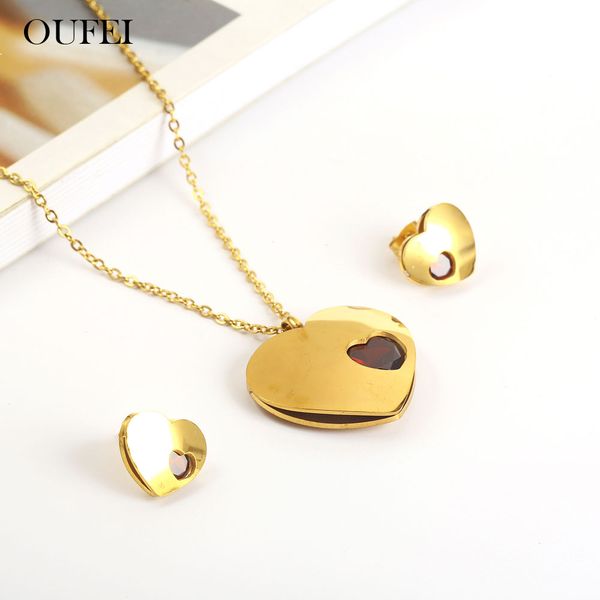 oufei heart-shaped necklace and earring set stainless steel jewelry woman fashion necklaces 2019 jewelry accessories, Silver
oufei heart-shaped necklace and earring set stainless steel jewelry woman fashion necklaces 2019 jewelry accessories, Silver