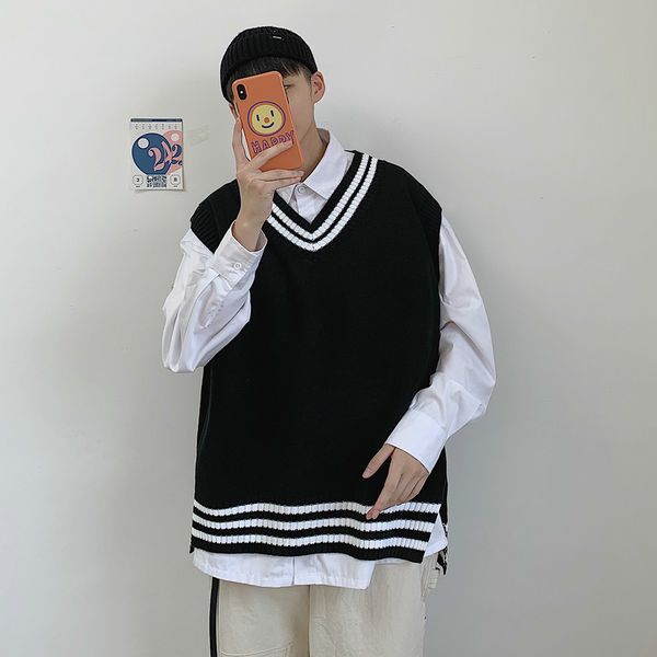 2019 men's casual woolen pullover cashmere vest male sweater fashion trend student knitting vest beige white/black/grey clothes
2019 men's casual woolen pullover cashmere vest male sweater fashion trend student knitting vest beige white/black/grey clothes