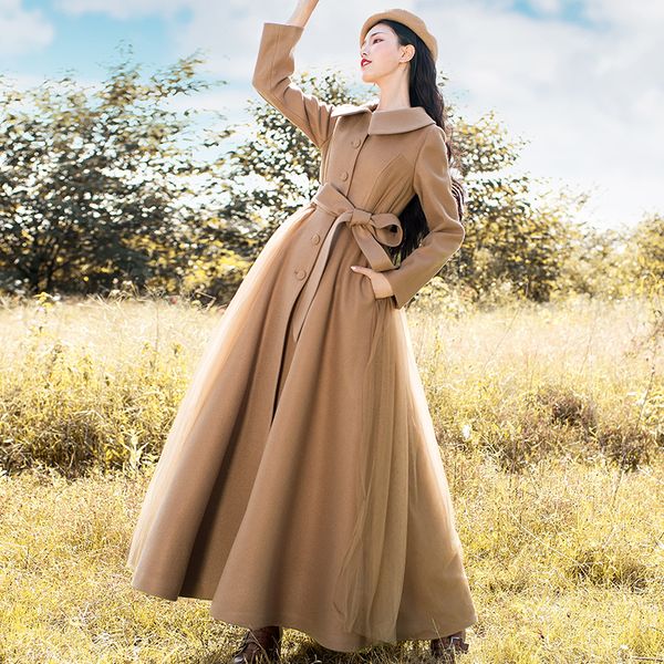 2018 new long maxi gauze patchwork winter trench for women boshow outerwear s-l single breasted coat with belt, Black
2018 new long maxi gauze patchwork winter trench for women boshow outerwear s-l single breasted coat with belt, Black