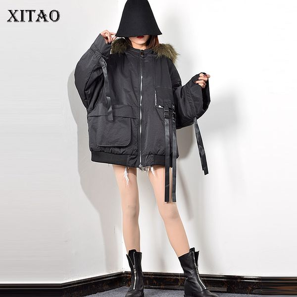 xitao korean style winter coat women plus size ribbon pocket short parka trend hooded zipper loose women clothes xj3234, Black
xitao korean style winter coat women plus size ribbon pocket short parka trend hooded zipper loose women clothes xj3234, Black