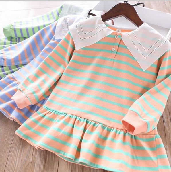 2020 korea style girls striped dress cotton fashion spring girls dresses 2-7 years hj945, Red;yellow
2020 korea style girls striped dress cotton fashion spring girls dresses 2-7 years hj945, Red;yellow