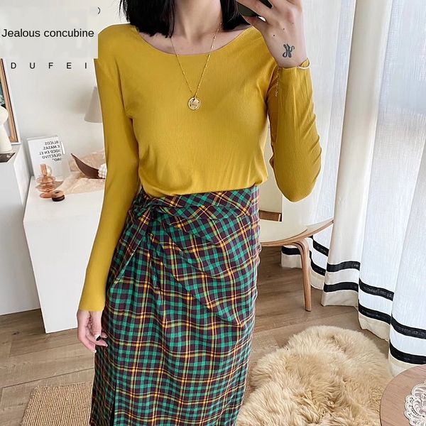 2020 threaded modal comfortable ladies coat 2020 threaded modal base shirt shirt comfortable ladies base coat, White 
2020 threaded modal comfortable ladies coat 2020 threaded modal base shirt shirt comfortable ladies base coat, White