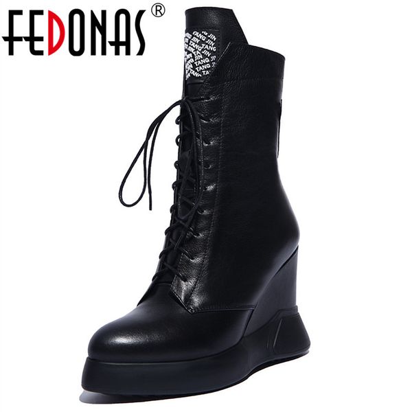 fedonas brand mid-calf boots for women rhinestone party wedding shoes woman wedges high heels lace up autumn winter ladies shoes, Black
fedonas brand mid-calf boots for women rhinestone party wedding shoes woman wedges high heels lace up autumn winter ladies shoes, Black