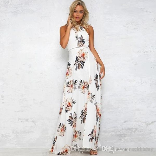 summer halter flora printed dress high waist dress with split ladies open back bohemian dress, Black;gray
summer halter flora printed dress high waist dress with split ladies open back bohemian dress, Black;gray