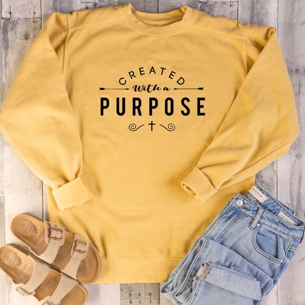 created with a purpose graphic sweatshirt christian religion aesthetic hoodie women pullovers jesus clothes drop shipping y191028, Black
created with a purpose graphic sweatshirt christian religion aesthetic hoodie women pullovers jesus clothes drop shipping y191028, Black