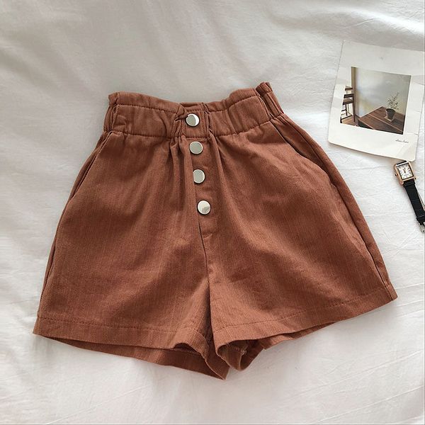 stretch high waist wide leg shorts korean single breasted leisure shorts 2020 spring summer new fashion, White;black
stretch high waist wide leg shorts korean single breasted leisure shorts 2020 spring summer new fashion, White;black