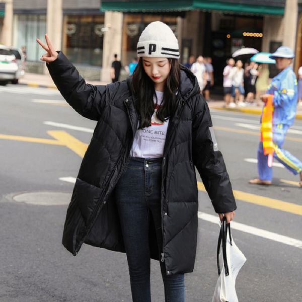 women's jacket down jacket 2019new winter long coat warm coating pu hooded women's long down doudoune femme first song, Black
women's jacket down jacket 2019new winter long coat warm coating pu hooded women's long down doudoune femme first song, Black