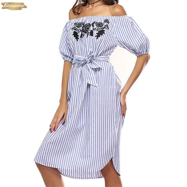striped dress women off shoulder 2019 short sleeve slash neck floral stripe dress beach fashion vestidos 4243, Black;gray
striped dress women off shoulder 2019 short sleeve slash neck floral stripe dress beach fashion vestidos 4243, Black;gray