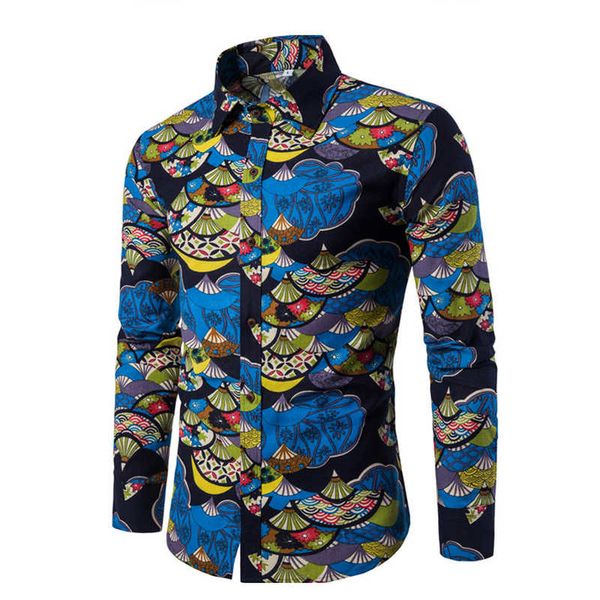 long sleeve flower printed men dress shirts casual hawaii streetwear fashion comfortable camisa masculina, White;black
long sleeve flower printed men dress shirts casual hawaii streetwear fashion comfortable camisa masculina, White;black
