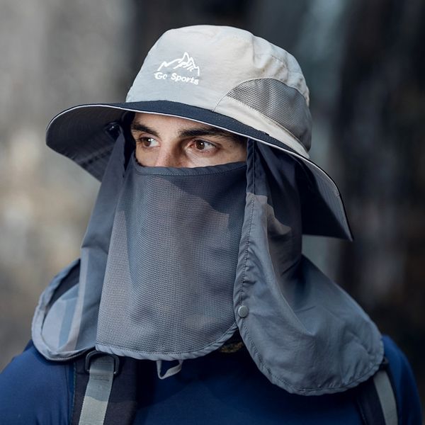 men's outdoor mountaineering men's outdoor mountaineering sun all-match uv-proof face-shading fishing hat riding sun-proof sun hat, Blue;gray
men's outdoor mountaineering men's outdoor mountaineering sun all-match uv-proof face-shading fishing hat riding sun-proof sun hat, Blue;gray