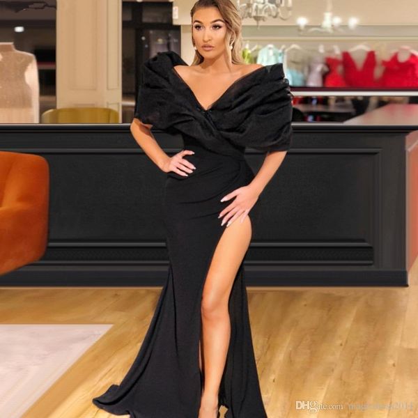 black off shoulder sheath prom dresses high side split floor length formal dress evening gown long party pageant dress
black off shoulder sheath prom dresses high side split floor length formal dress evening gown long party pageant dress