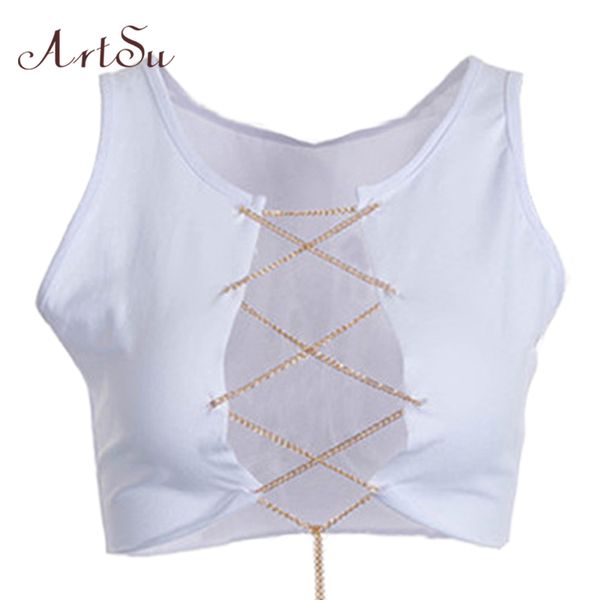 chain lace up sleeveless knit clubwear tank tees camisole women red crop streetwear asve20315, White
chain lace up sleeveless knit clubwear tank tees camisole women red crop streetwear asve20315, White