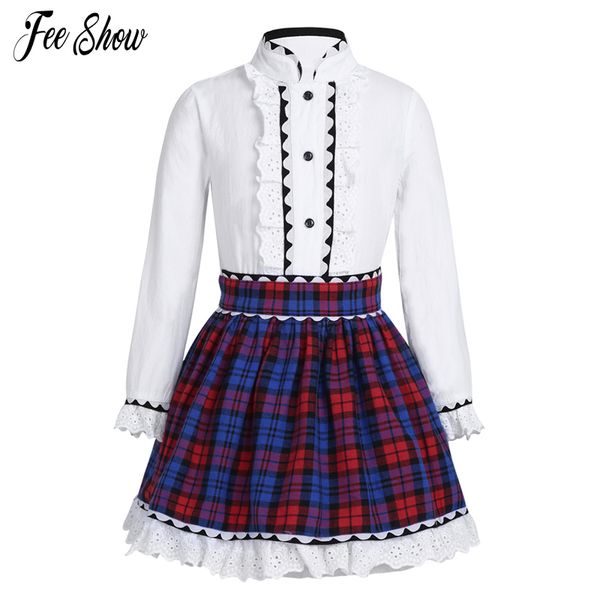 girls clothing set kids lace cuff boutique grid white plaid skirts baby girls outfit for school uniform
girls clothing set kids lace cuff boutique grid white plaid skirts baby girls outfit for school uniform