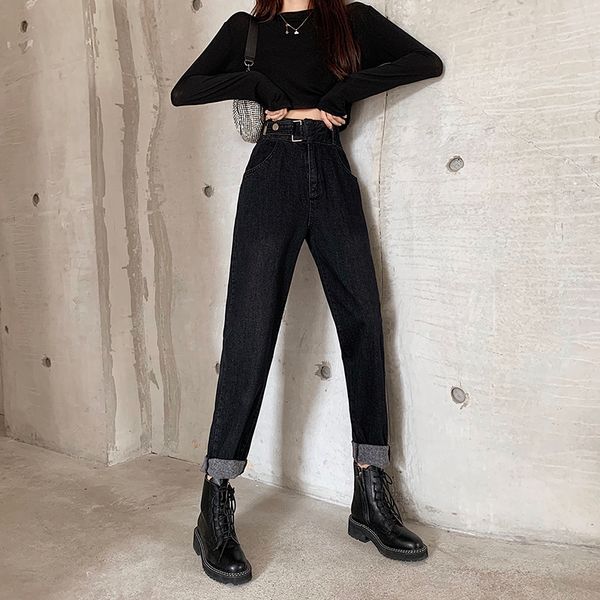 2020 new fashion women loose jeans high waist full length pants black boyfriend jeans for women jean chic harem pant wj158, Blue
2020 new fashion women loose jeans high waist full length pants black boyfriend jeans for women jean chic harem pant wj158, Blue