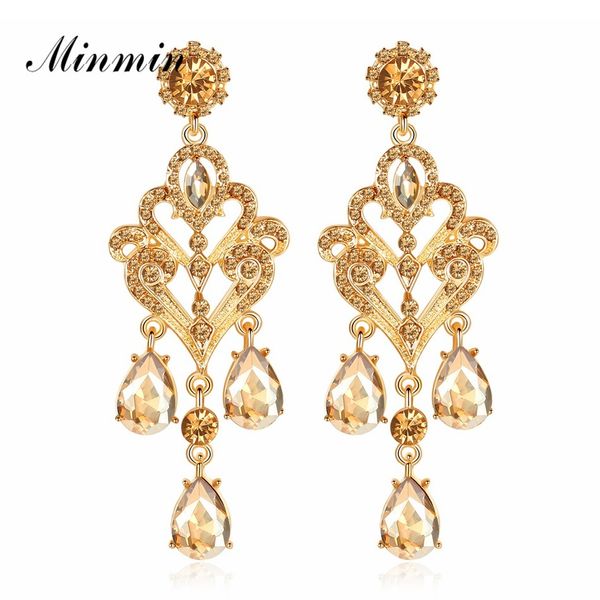minmin luxury gold color crystal long drop chandelier earrings for women fashion wedding prom jewelry teardrop earrings meh1152, Silver
minmin luxury gold color crystal long drop chandelier earrings for women fashion wedding prom jewelry teardrop earrings meh1152, Silver