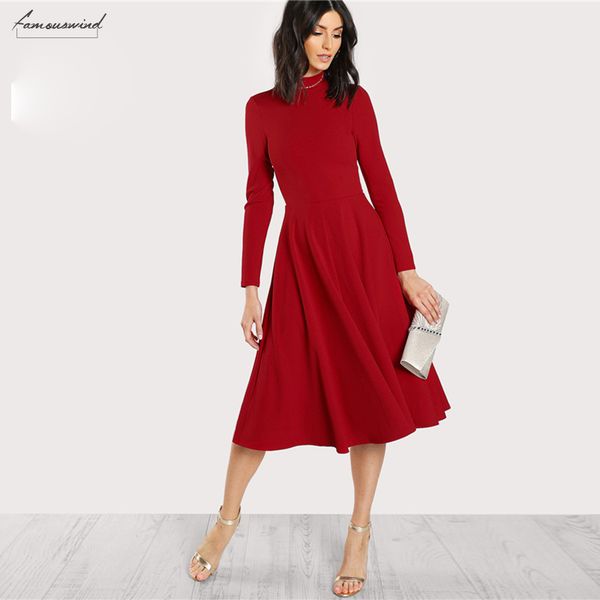 fit and flare dresses elegant midi ladies office casual mock neck pleated a line women long sleeve fall party dress, Black;gray
fit and flare dresses elegant midi ladies office casual mock neck pleated a line women long sleeve fall party dress, Black;gray