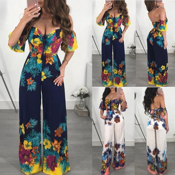 women's jumpsuits & rompers 2021 fashion boho summer women 2 style off shoulder strapless belt backless floral print romper, Black;white
women's jumpsuits & rompers 2021 fashion boho summer women 2 style off shoulder strapless belt backless floral print romper, Black;white
